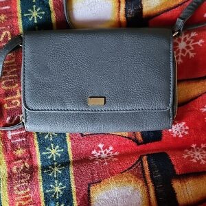 Gray Crossbody Wallet Purse